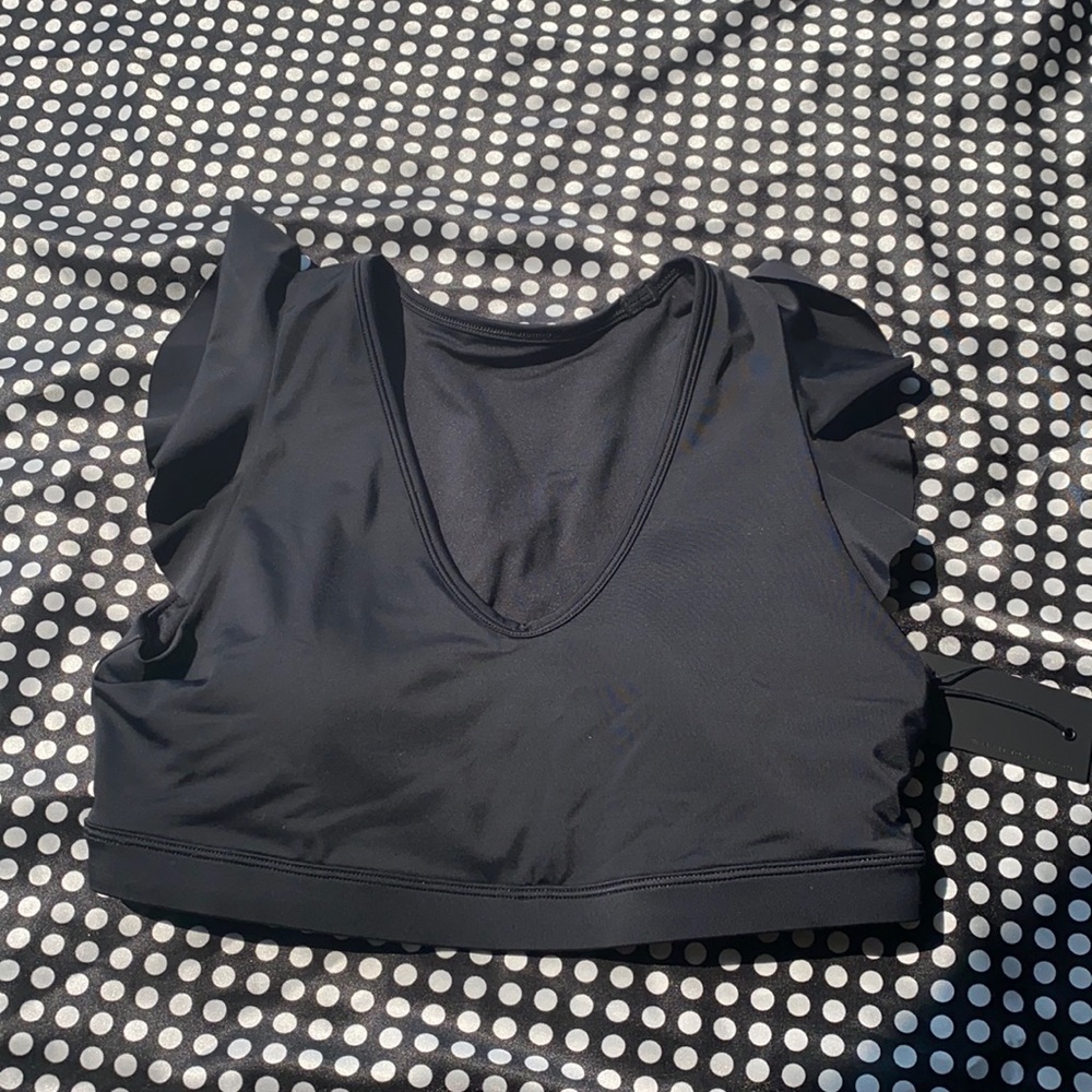 WITH black fleur v neck bra